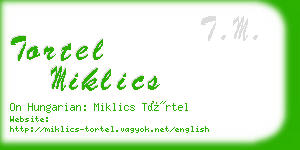 tortel miklics business card